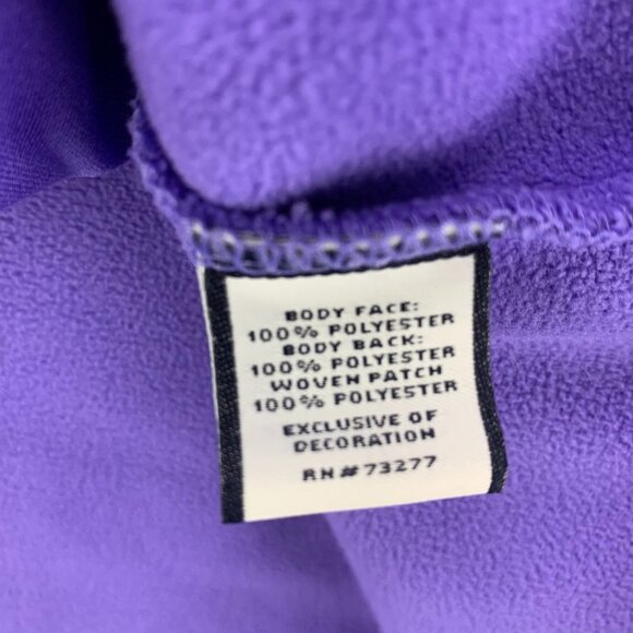 Fila Womens Fleece Jacket Large Purple Gray Full‎ Zip Pockets Polyester - Picture 11 of 11